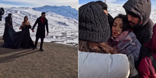 Social Media Influencer Endures Hypothermia for Pre-Wedding Shoot in Himachal Pradesh’s Spiti